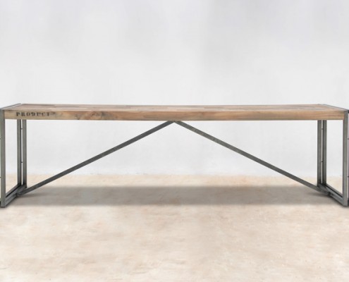banc en bois recyclés de bateaux - 180cm - détails