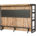 bar en métal noir et acacia collection loft - détails
