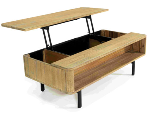 table basse acacia avec plateau relevable - collection IBIZA