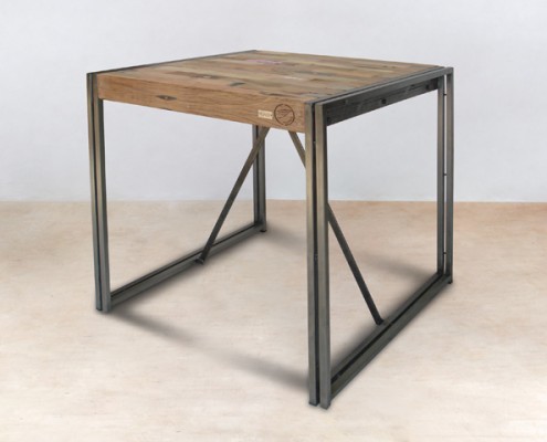 table à manger haute mange-debout carrée 100cm - détails