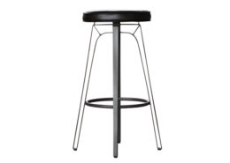 tabouret en métal et simili cuir loft - détails