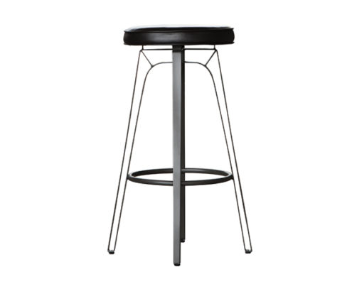 tabouret en métal et simili cuir loft - détails