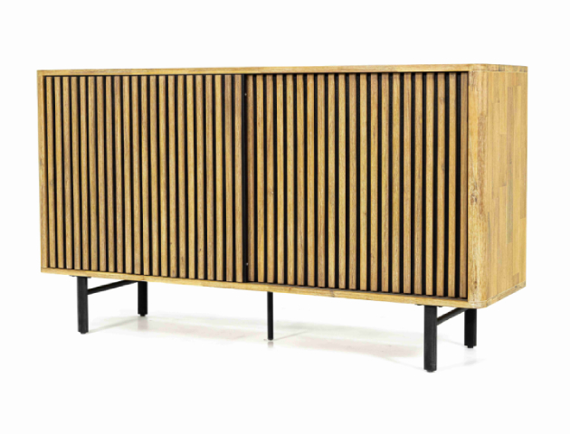 buffet 2 portes coulissantes acacia 160cm collection IBIZA