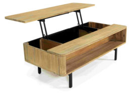 table basse acacia avec plateau relevable - collection IBIZA