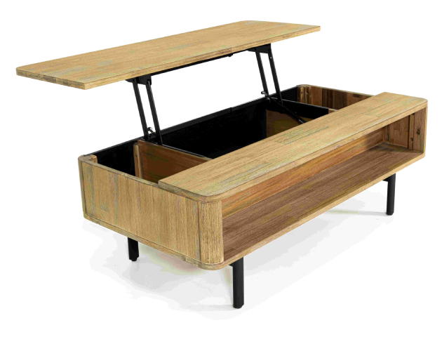 table basse acacia avec plateau relevable - collection IBIZA